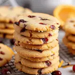 Cranberry Orange Shortbread Cookies