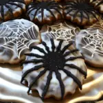 Glazed Chocolate Spider Cookies