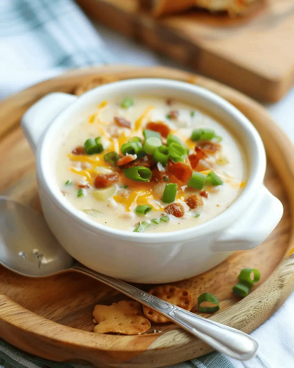 Instant Pot Loaded Baked Potato Soup with Turkey Bacon Delight