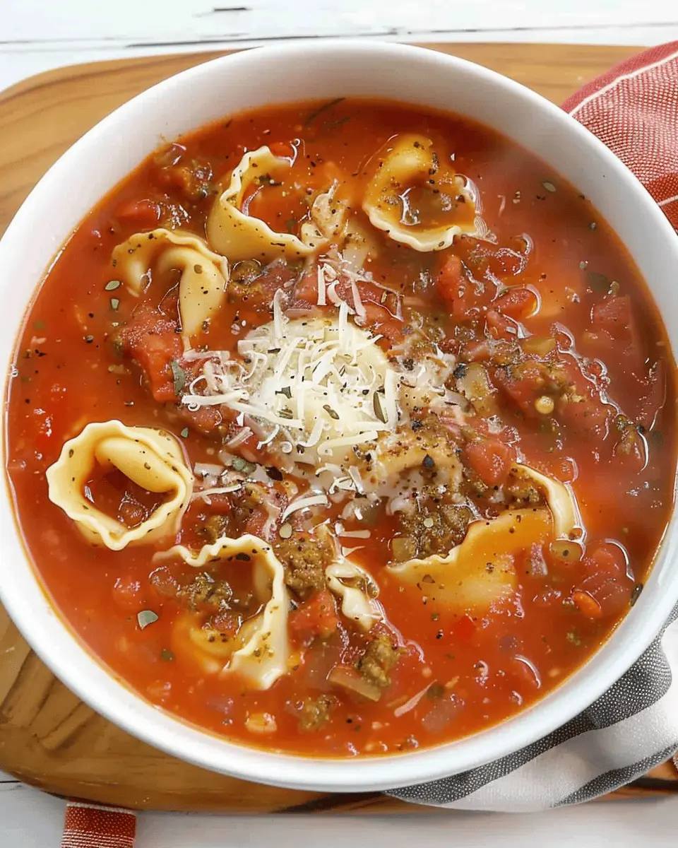 Instant Pot Pesto Tomato Tortellini Soup
