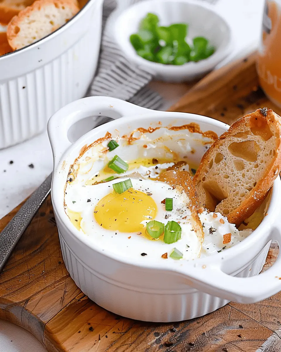 Prosciutto Mushroom Baked Eggs en Cocotte: Easy Comfort Food Delight