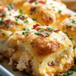Cheesy Chicken Bacon Ranch Pull Apart Rolls
