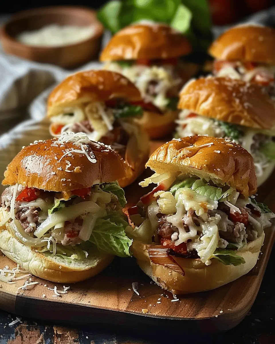 Chopped Italian Sliders: Easy Turkey Bacon and Chicken Ham Delight