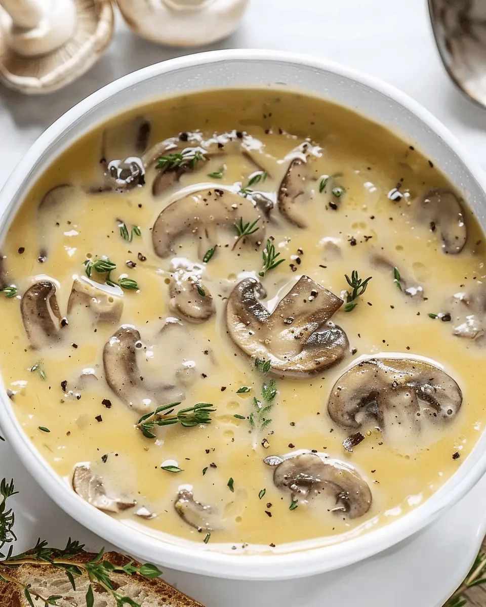 Cream of Mushroom Soup: Easy Comfort with Turkey Bacon Delight