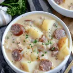 Creamy Sausage, Potato and Sauerkraut Soup