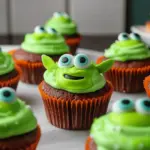 Cute Halloween Toy Story Alien Cupcakes