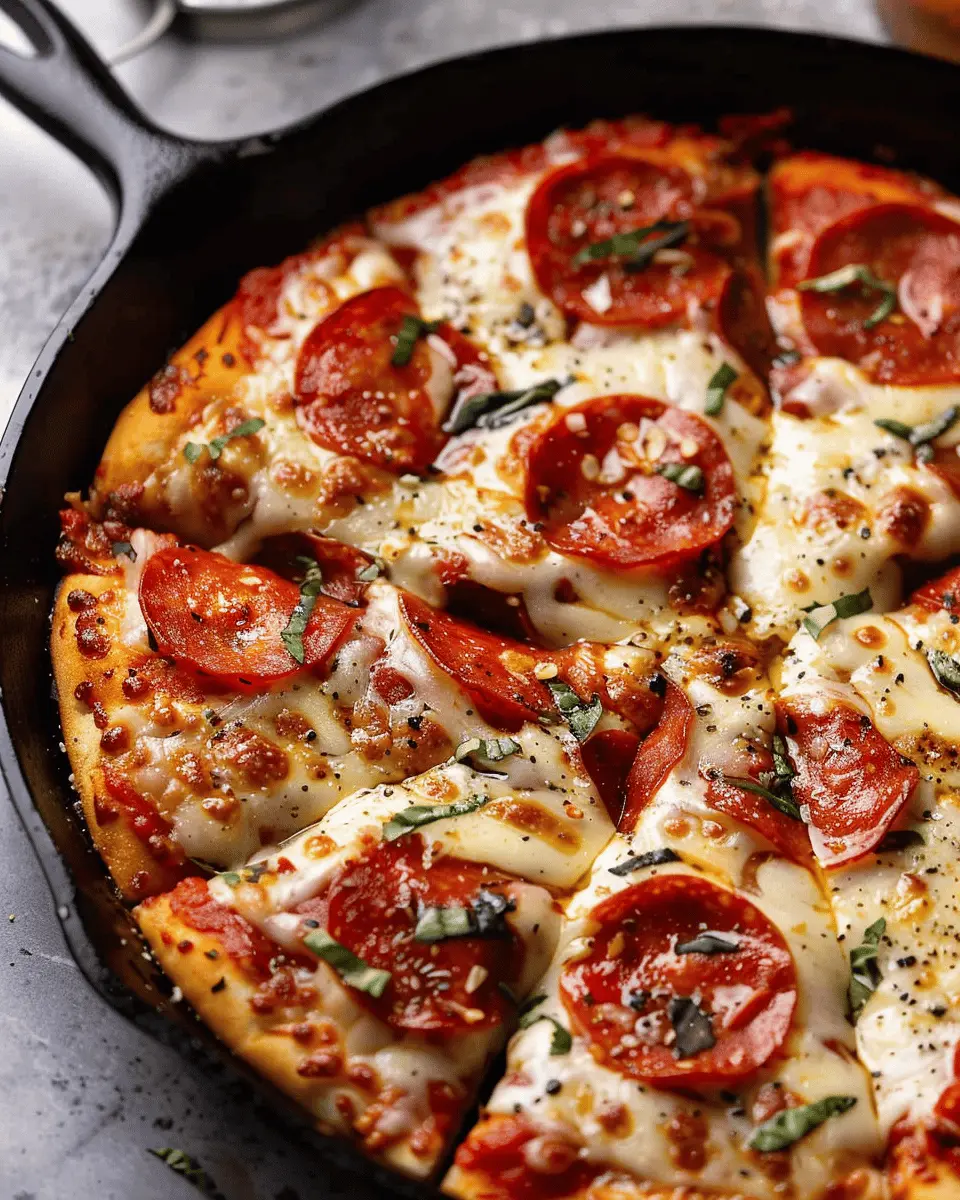 Easy Cast Iron Skillet Pizza: Indulgent Turkey Bacon Delight