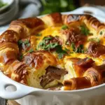 Irresistible Overnight Croissant Breakfast Casserole