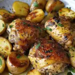 Roasted Mediterranean Chicken Thighs & Baby Potatoes