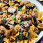 Sausage and Eggplant One Pot Pasta