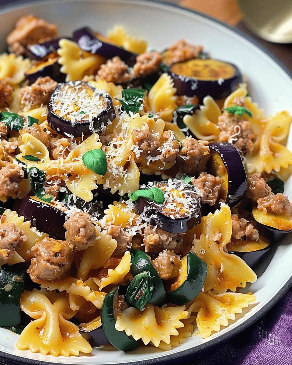 Sausage and Eggplant One Pot Pasta: Easy Family-Friendly Delight