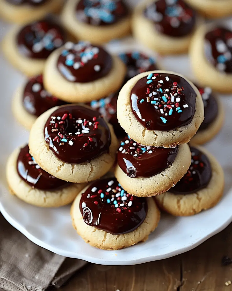 Shortbread Thumbprint Cookies: Indulgent Chocolate Touch Delight