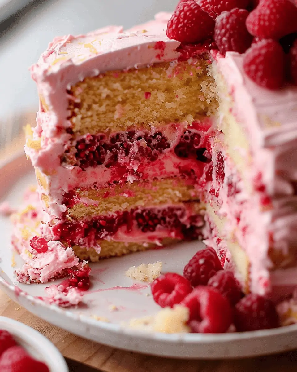 Moist Lemon Cake with Raspberry Frosting: The Best Homemade Treat