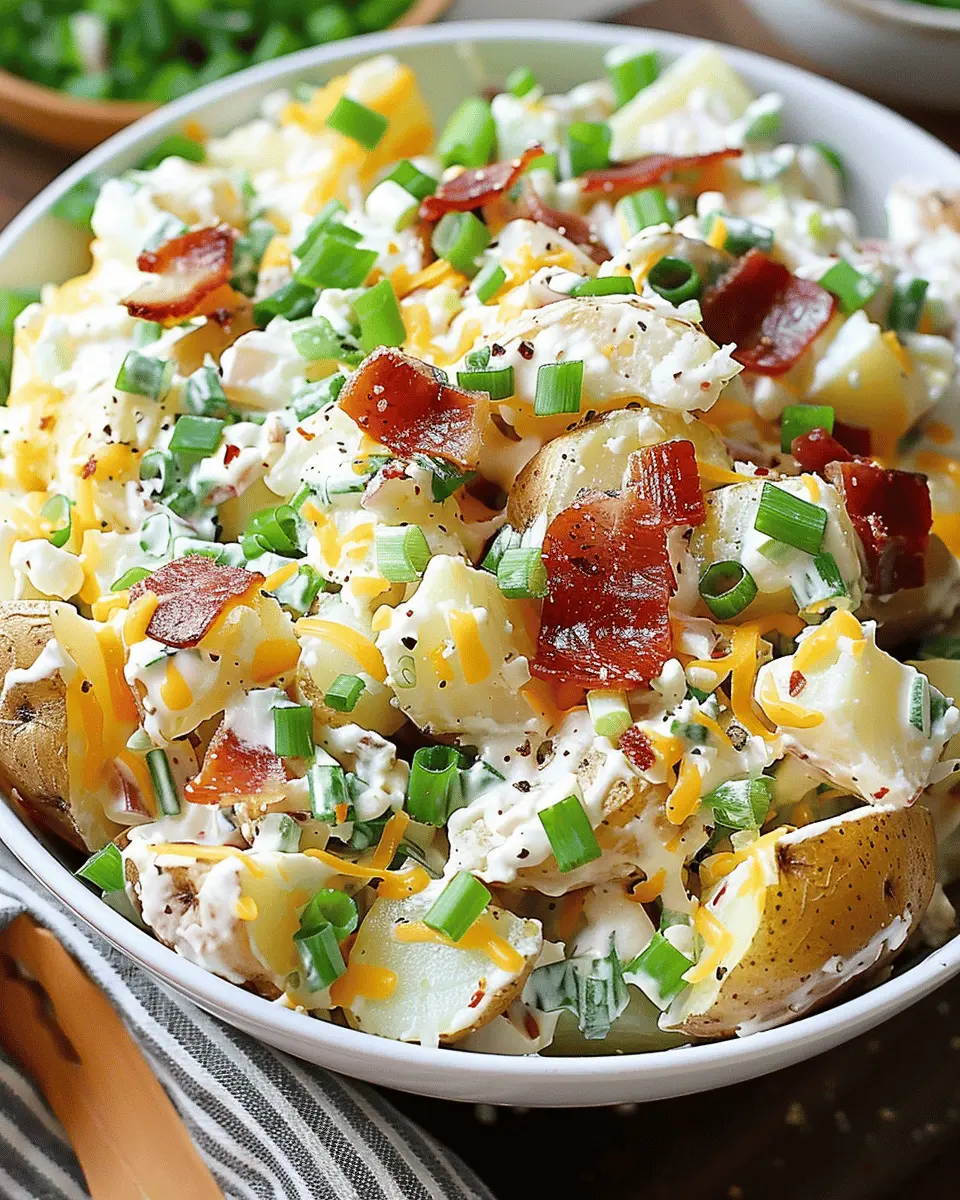 Loaded Baked Potato Salad with Turkey Bacon: The Best Comfort Dish