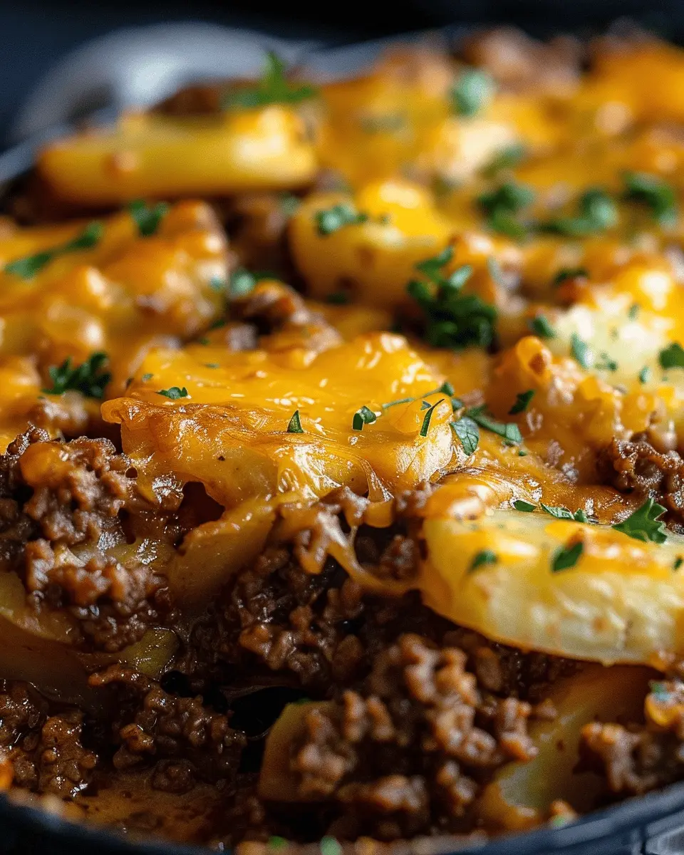 Cheesy Ground Beef and Potatoes: A Comforting Family Delight