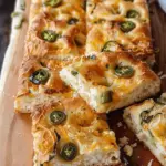 Jalapeno Cheddar Focaccia (Easy No Knead Bread Recipe)