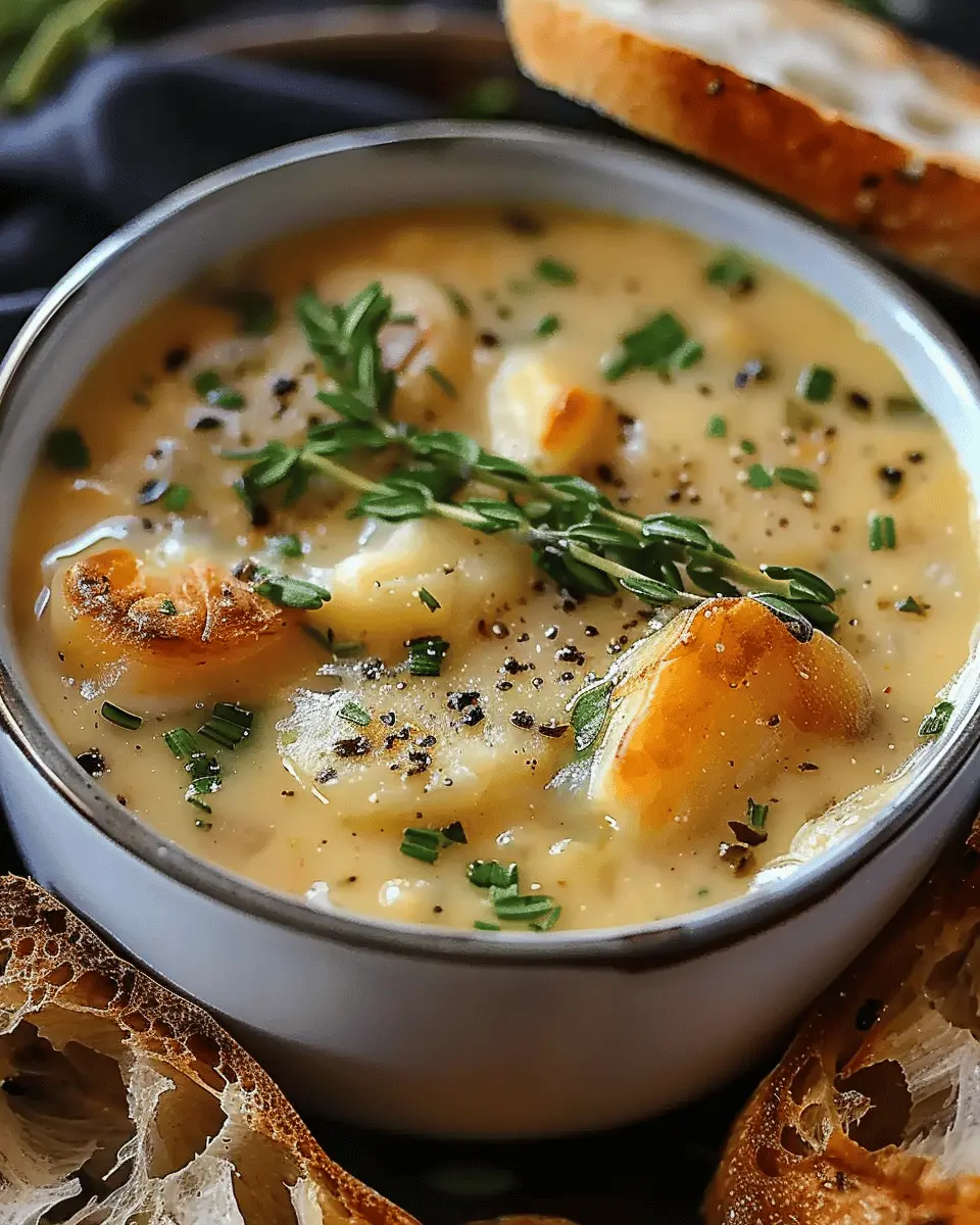 Hearty Cheddar Garlic Herb Potato Soup Recipe for Cozy Nights