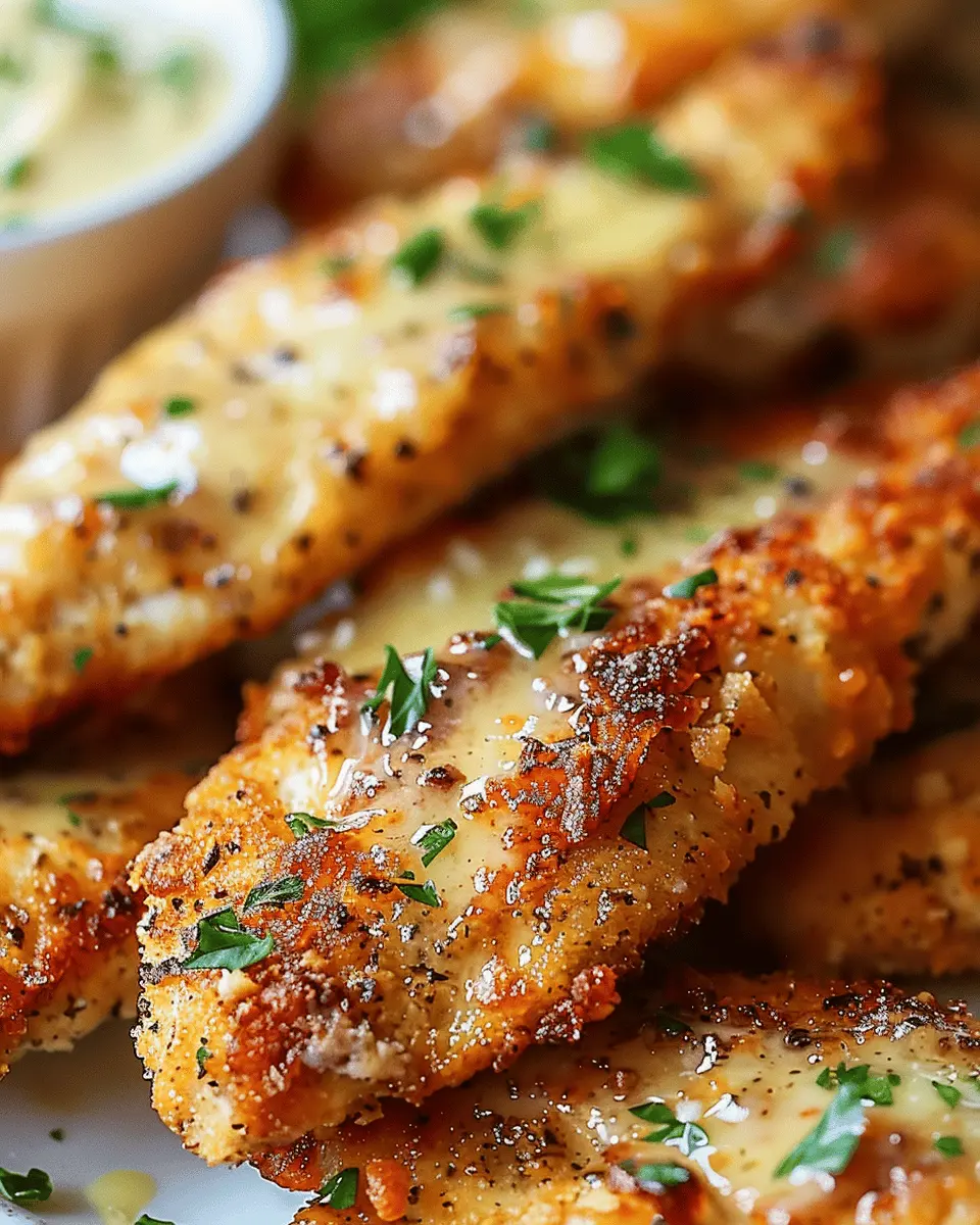 Garlic Parmesan Chicken Tenders: Easy Family-Friendly Delight