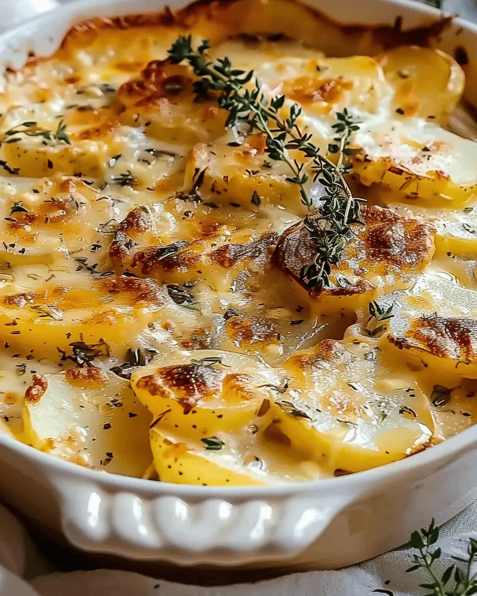 Ultimate Best Scalloped Potatoes Recipe with Turkey Bacon and Chicken Ham
