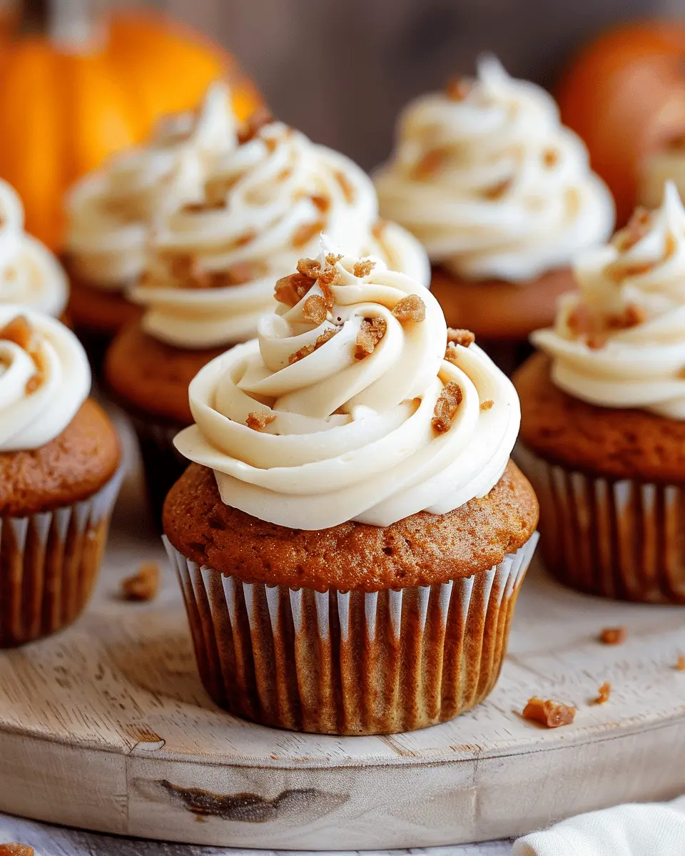 The Best Pumpkin Cupcakes with Creamy Turkey Bacon Frosting