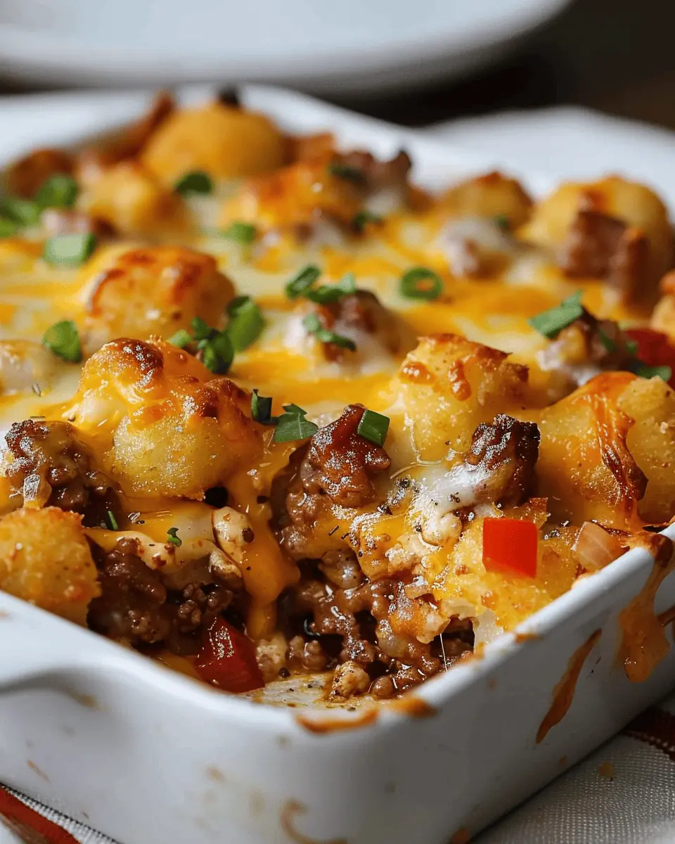 Cheesy Cheeseburger Tater Tot Casserole Recipe: Easy Family Comfort