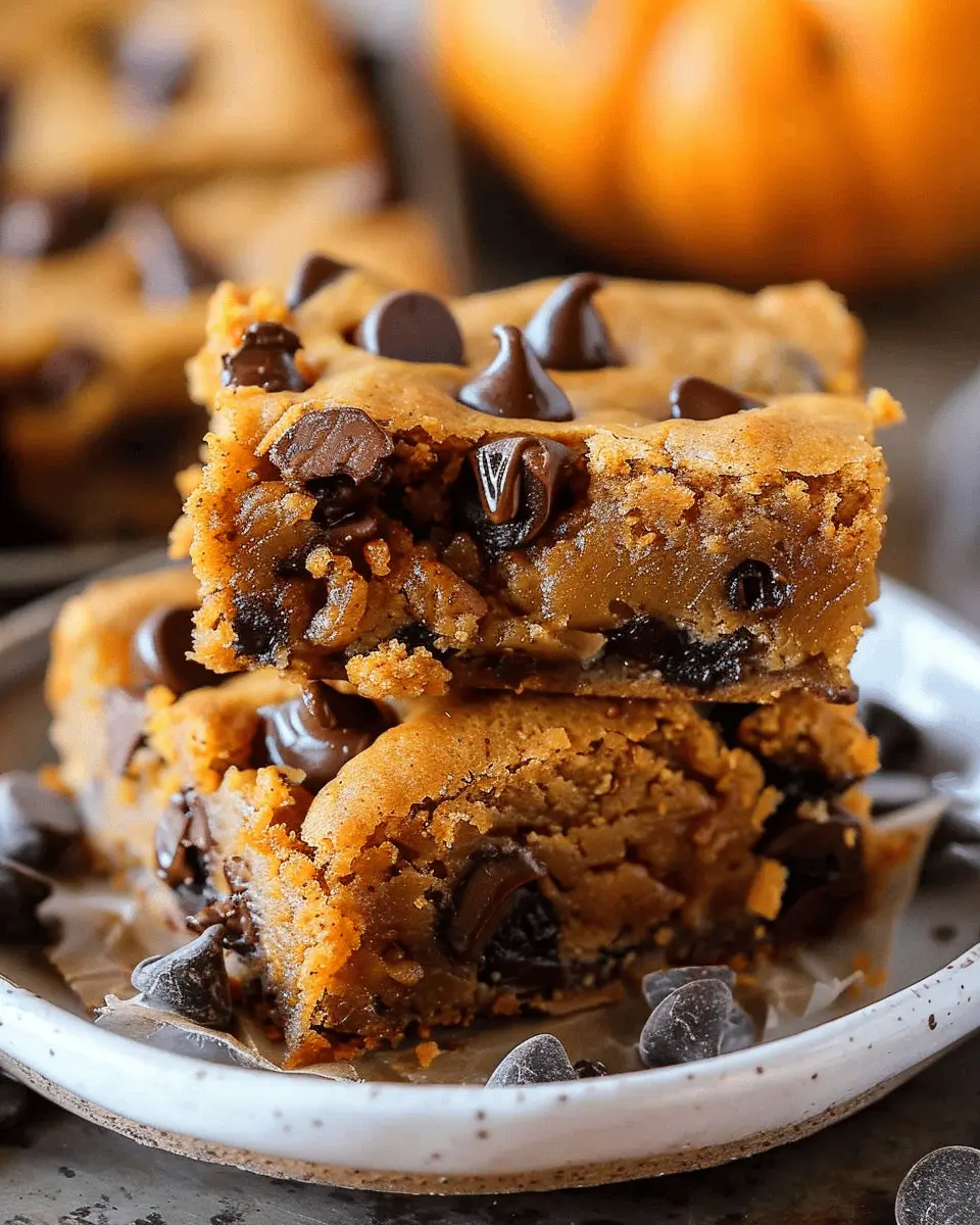 Pumpkin Bars with Chocolate Chips: The Best Fall Treat to Share