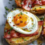 Double Baked Bacon + Egg Potatoes