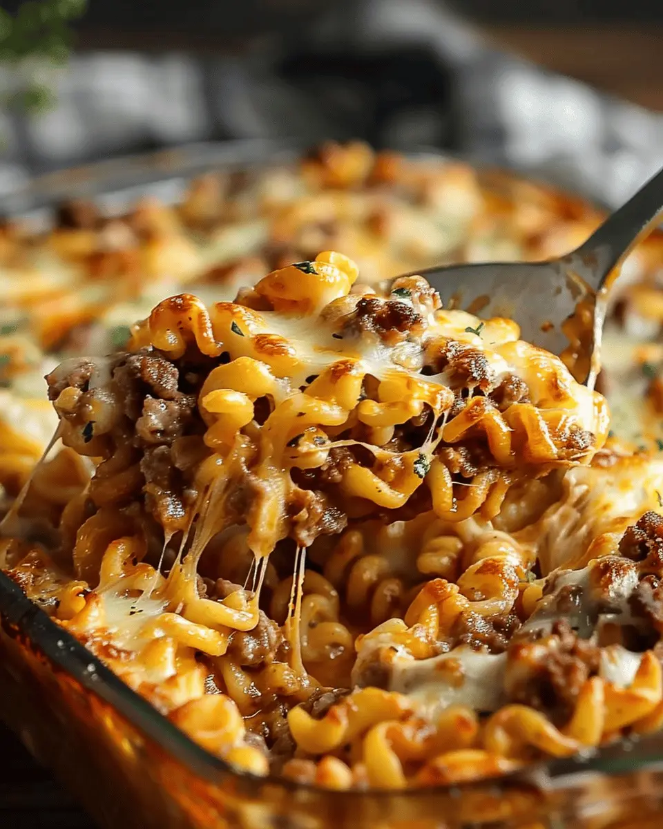 Cheesy Hamburger Casserole Bake: Easy Comfort Food Delight