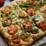 Floral Veggie Focaccia