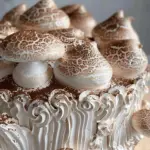Champignons en meringue pour décorer la bûche