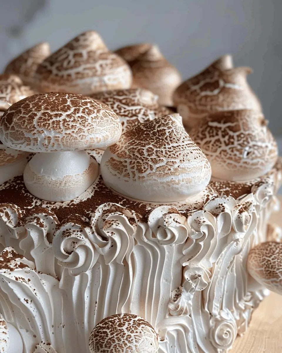 Champignons en meringue : Décorez votre bûche avec style