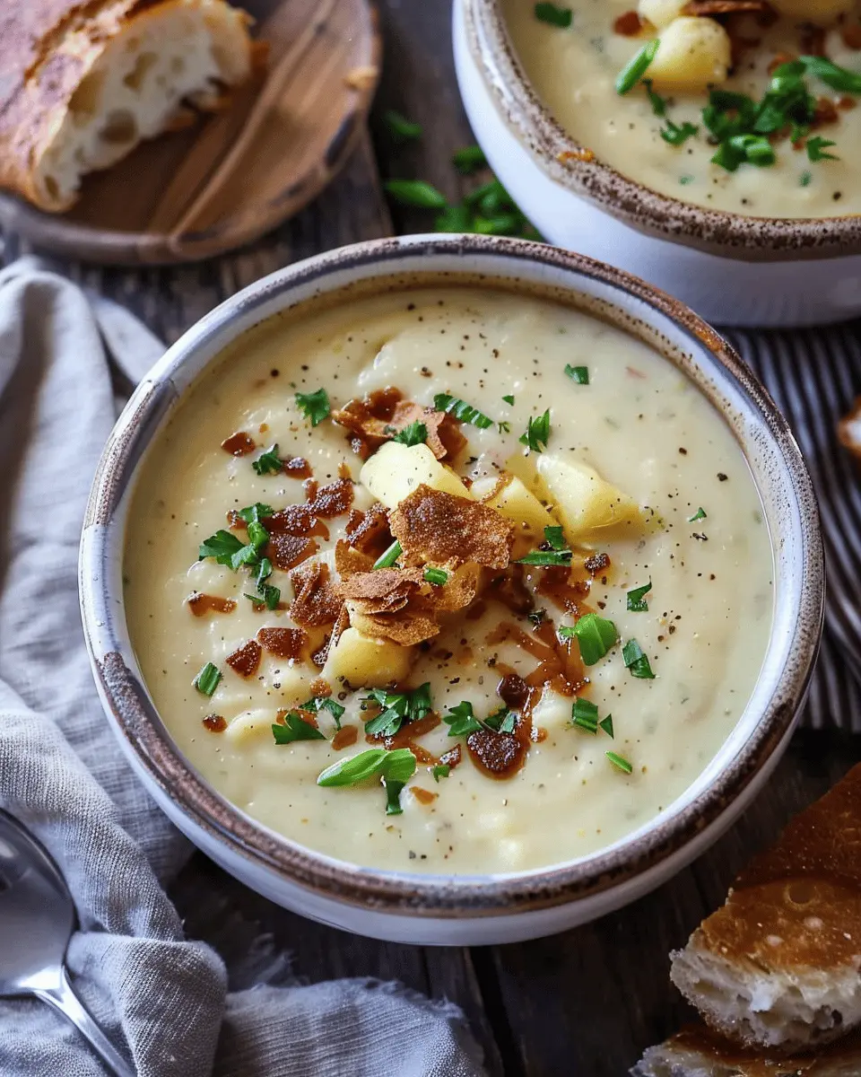 Baked Potato Soup: Indulgent Comfort with Turkey Bacon and Chicken Ham