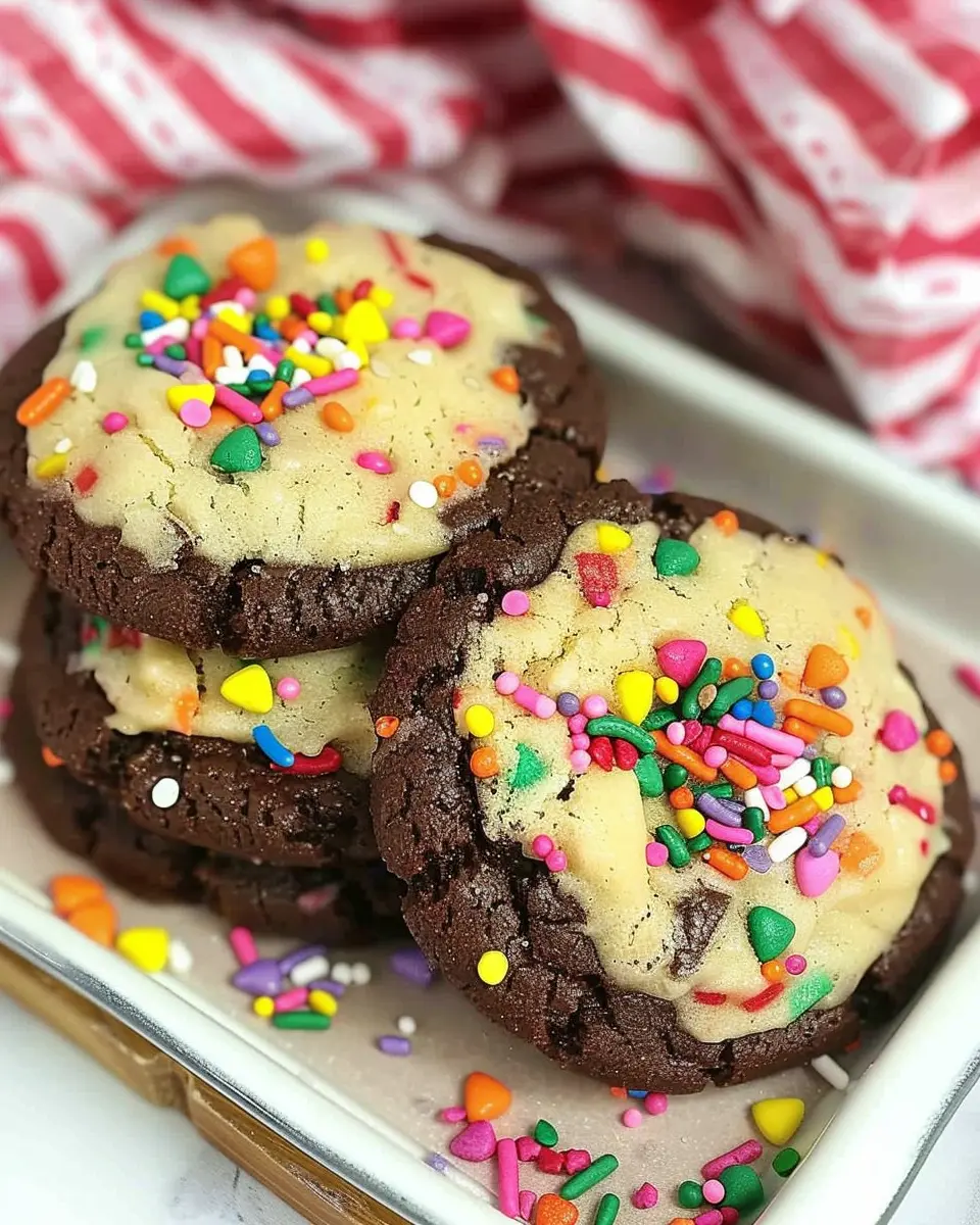 Air Fryer Chocolate Fudge Cookies with Sprinkles: Easy Indulgence