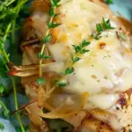 Air Fryer French Onion Chicken Breast With Fontina Cheese
