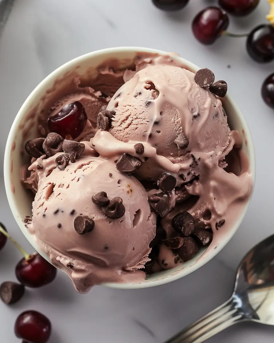 easy ninja creami cherry chocolate ice cream recipe for indulgent treats