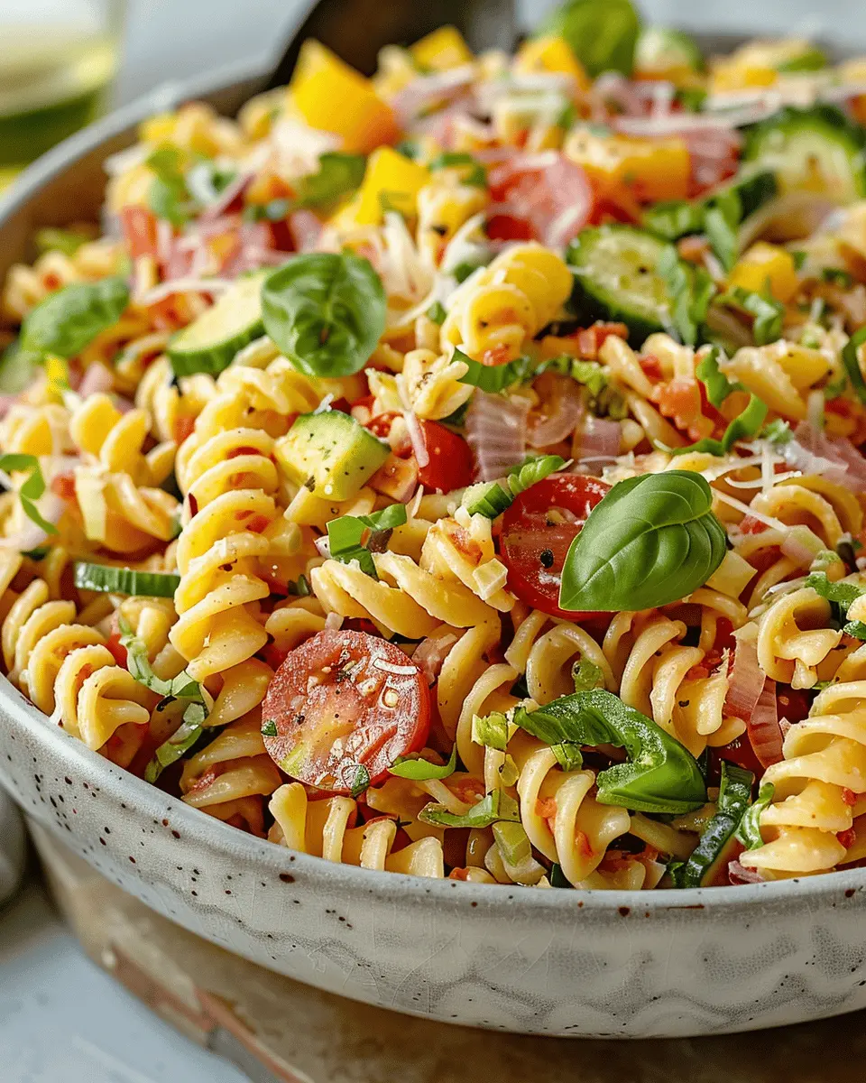 Perfect Italian Grinder Pasta Salad: A Fresh, Easy Recipe with Turkey Bacon and Chicken Ham