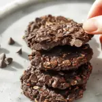 Dark Chocolate and Oat No Bake Cookies