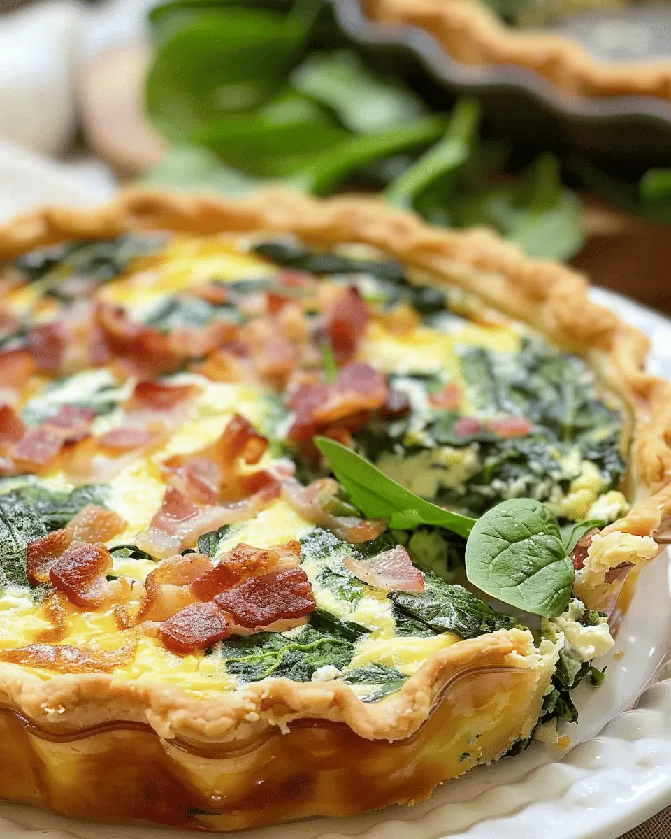 Best Spinach and Turkey Bacon Quiche for a Hearty Breakfast