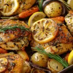 Herb-Infused One-Pan Lemon-Garlic Chicken & Veggie Bake