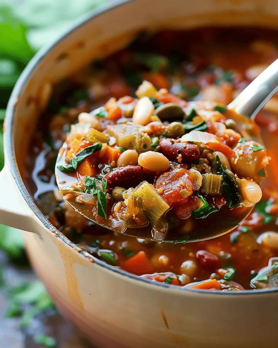 Thick & Hearty Minestrone Soup: A Comforting Twist with Turkey Bacon