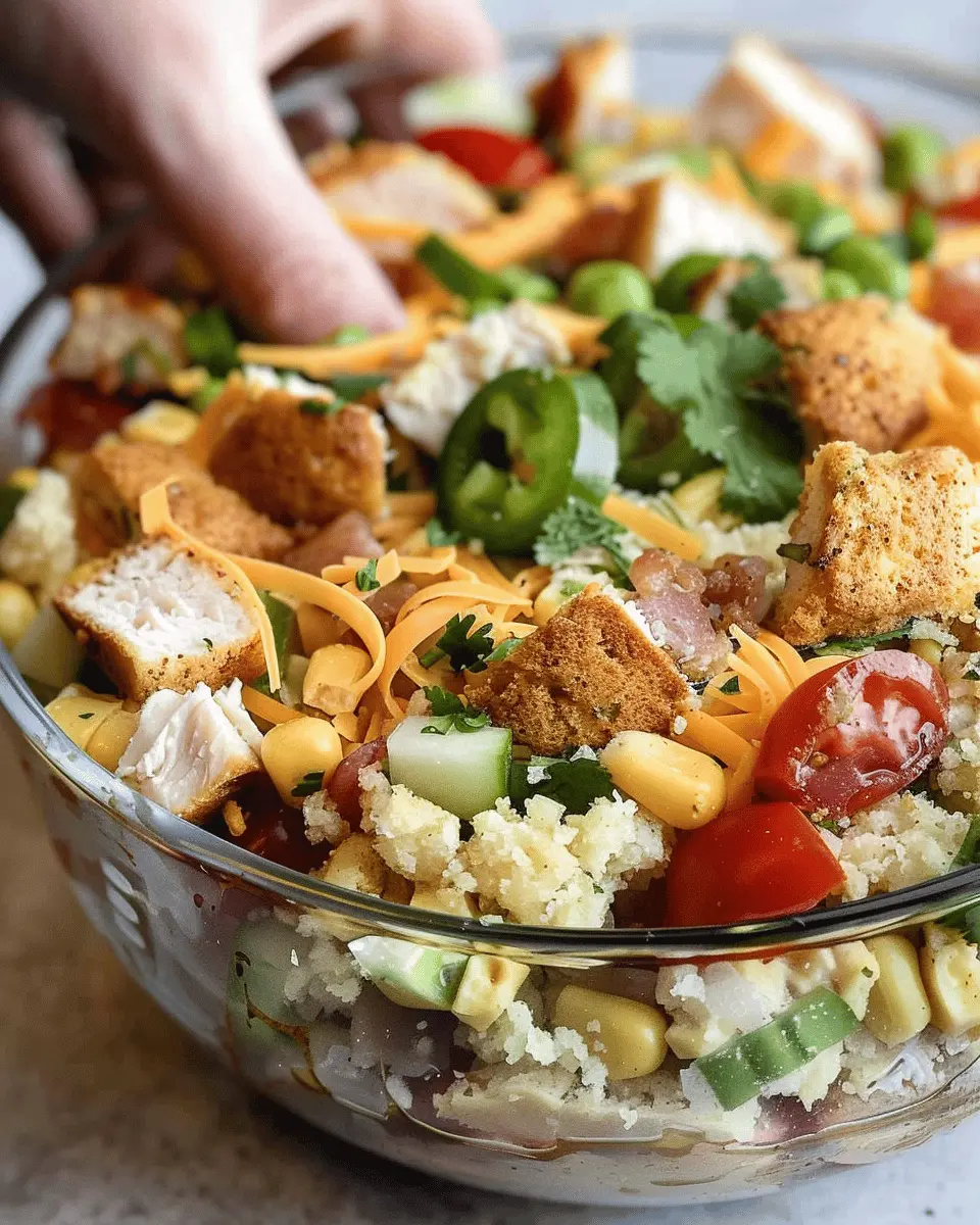 Cornbread Salad with Chicken: A Fun and Flavorful Twist
