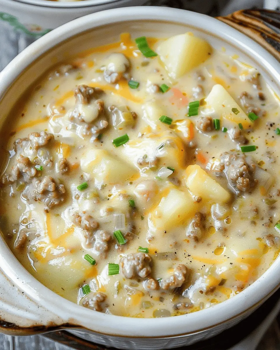 Cheesy Hamburger Potato Soup: The Best Comfort Food Recipe