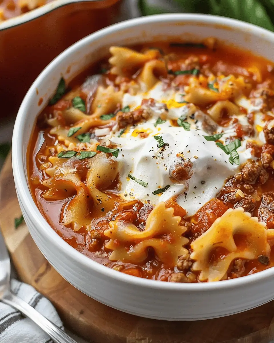Homemade Lasagna Soup: Indulgent Comfort with Bow Tie Pasta