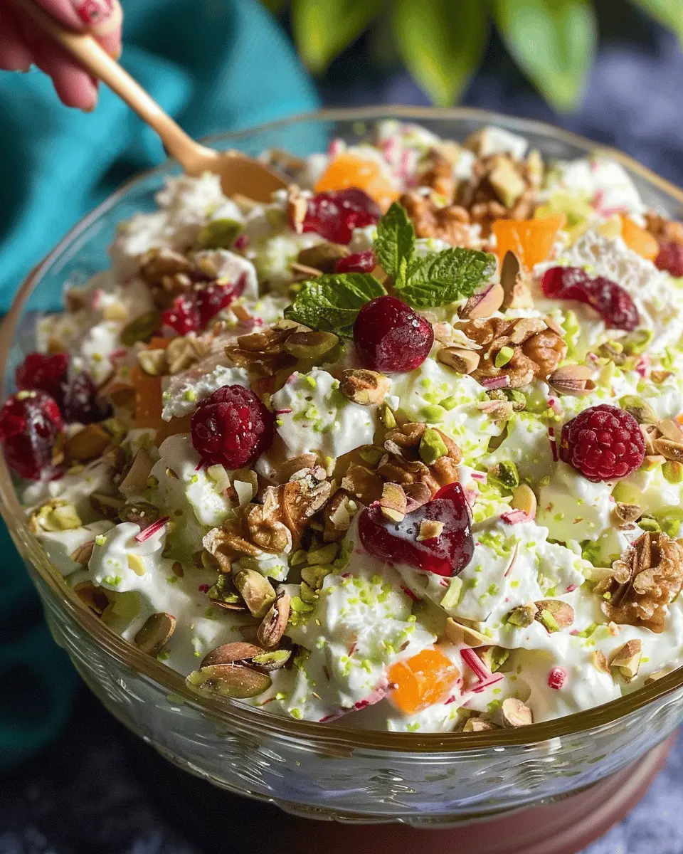 Pistachio Ambrosia Salad: A Delightfully Creamy Treat to Enjoy