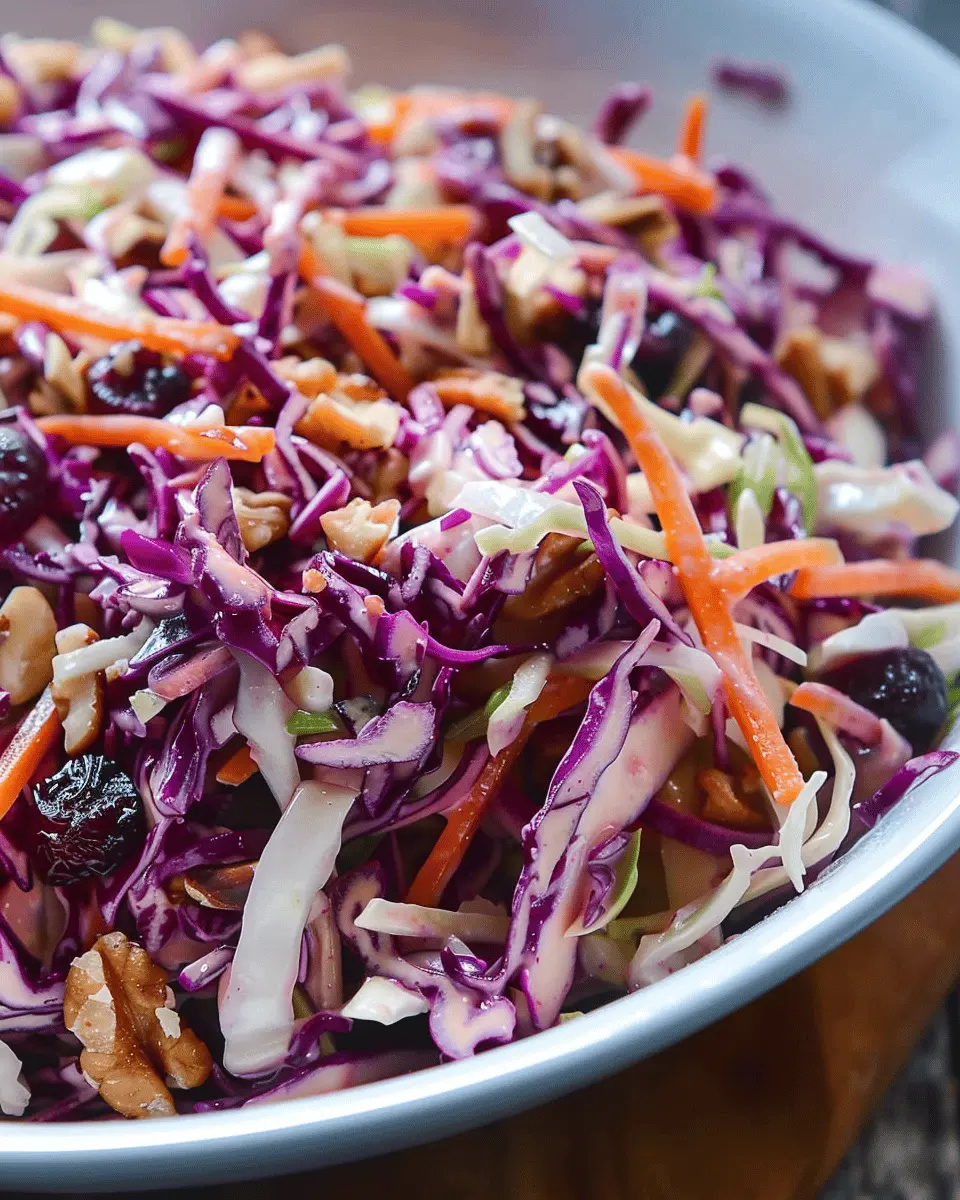 Cranberry Walnut Coleslaw: Easy, Fresh, and Flavor-Packed Delight