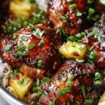 Sweet & Tangy Chicken Adobo with Coconut Pineapple Rice