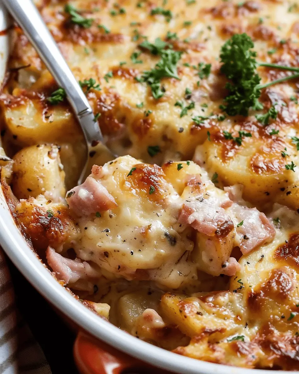 Ham & Potato Casserole Recipe: Easy Comfort Food with Turkey Bacon