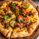 Air Fryer Cheeseburger Pizza