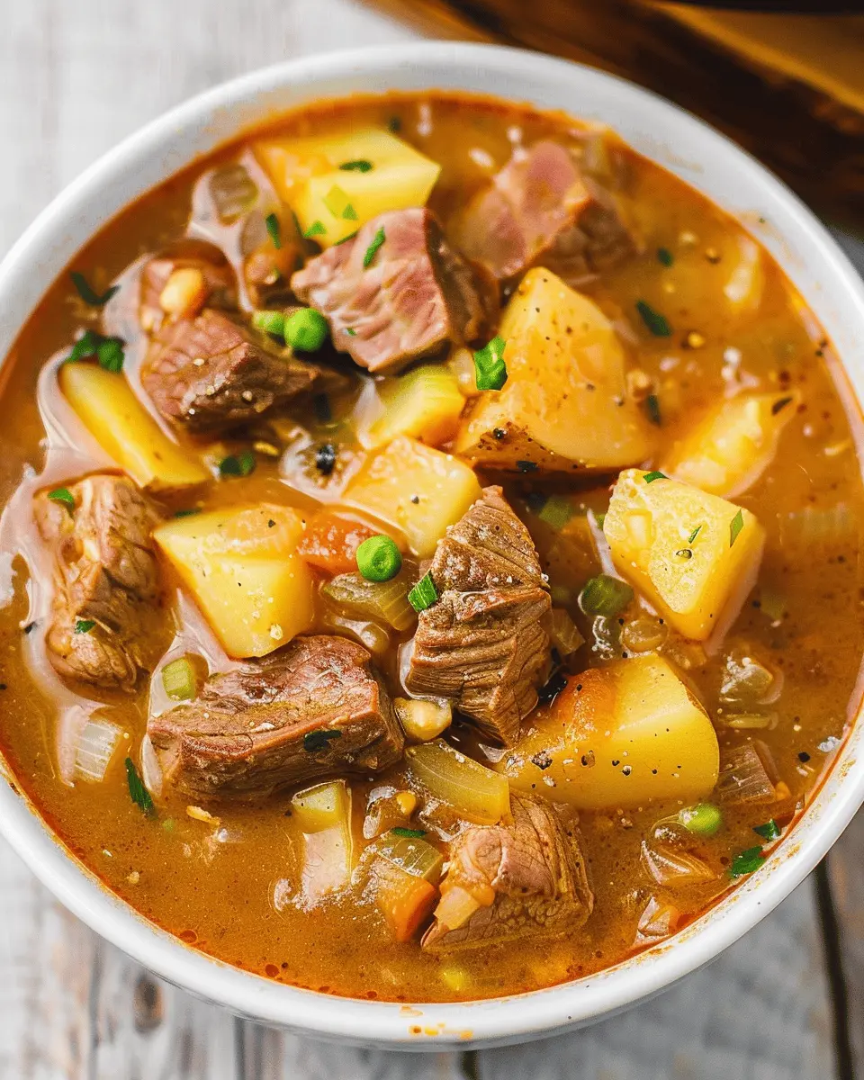 Steak and Potato Soup: An Indulgent Twist with Turkey Bacon