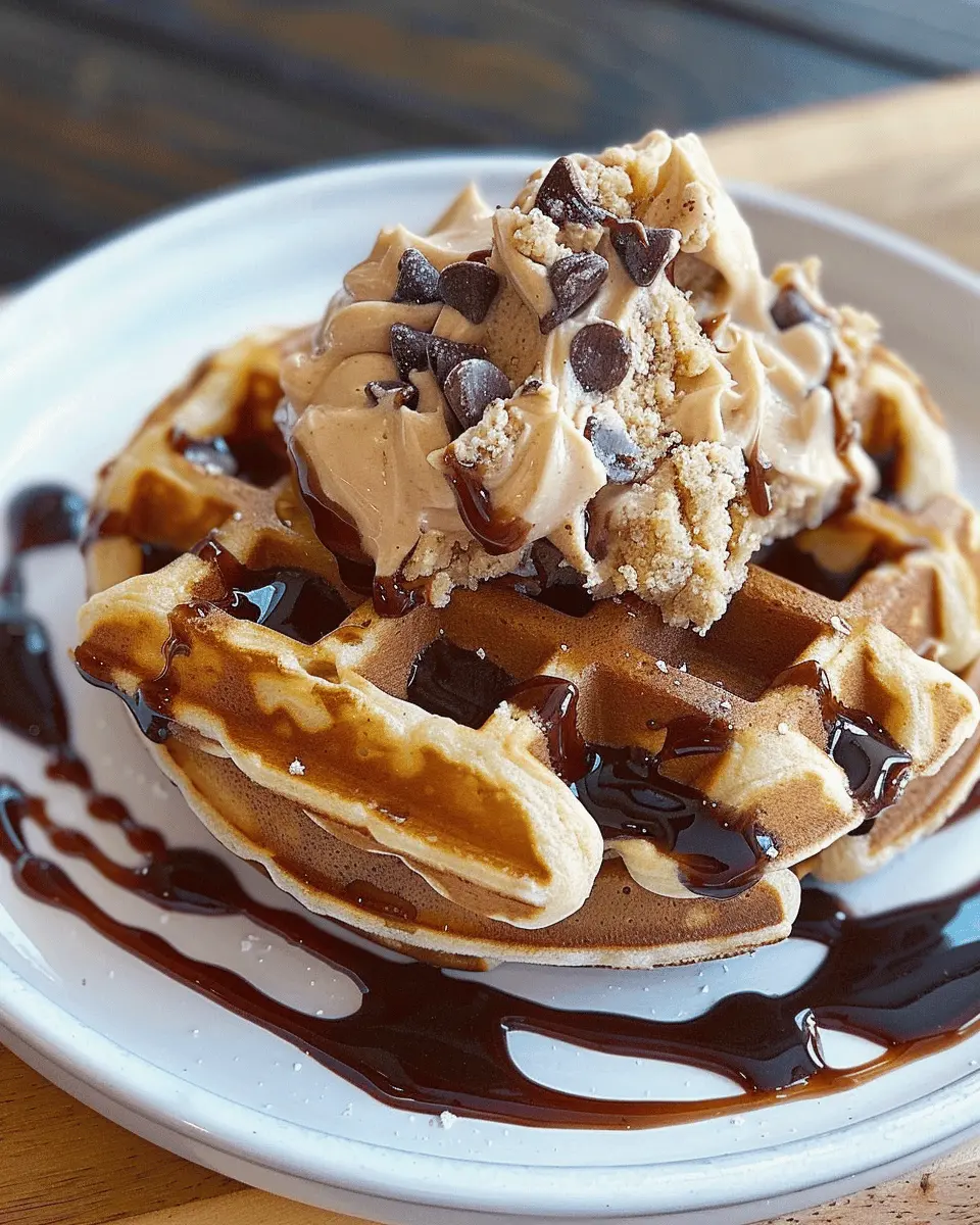 Cookie Dough Waffle Delight: Indulge in Homemade Happiness